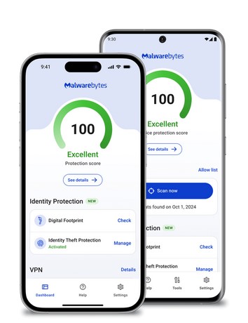 Na grafice został przedstawiony wynik po procesie skanowania bezpieczeństwa telefonu przez program Malwarebytes