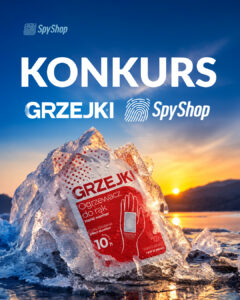 Konkurs SpyShop x Grzejki - grafika informująca o konkursie